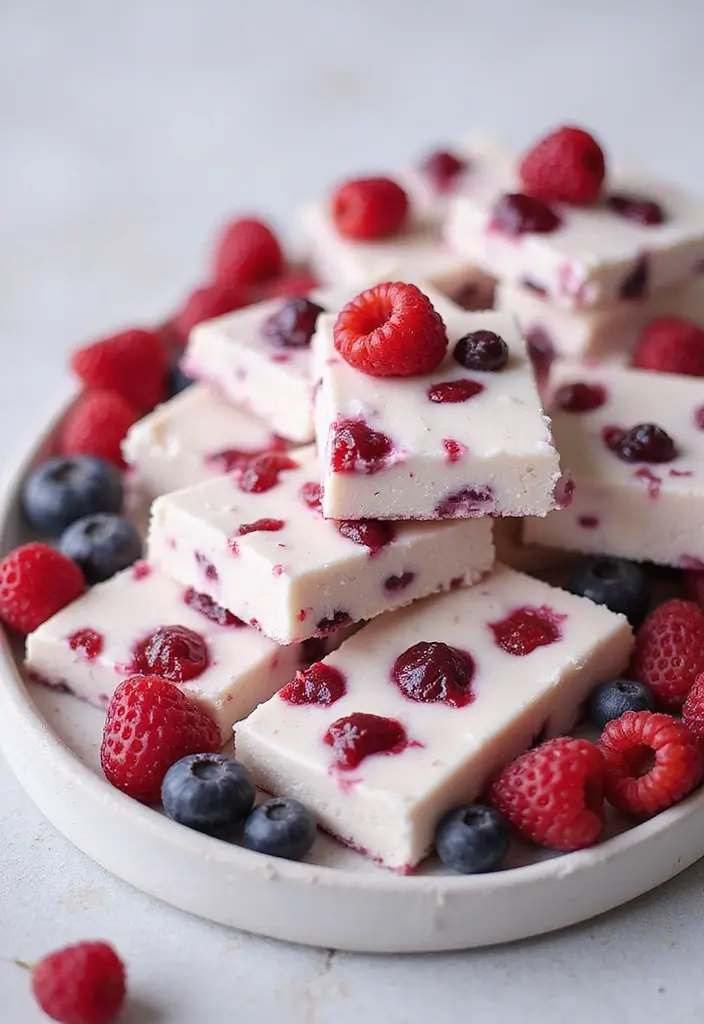 30 Spring Baking Ideas That Smell Fresh and Taste Amazing 4 30 Spring Baking Ideas That Smell Fresh and Taste Amazing - 4. Berry Blast Frozen Yogurt Bark