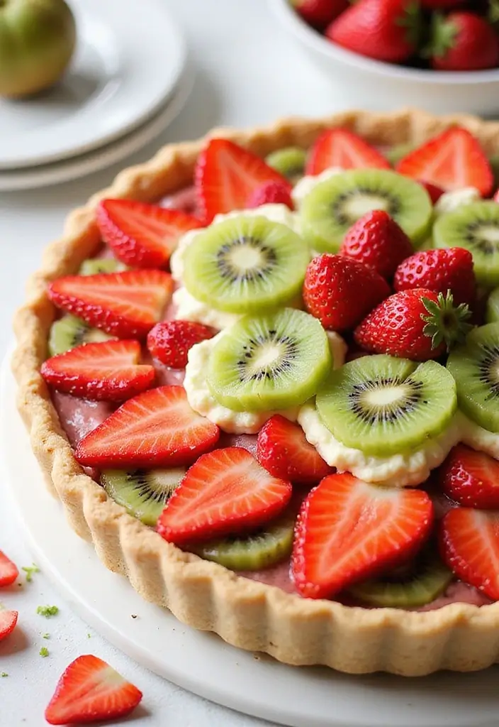 30 Spring Birthday Cake Ideas Full of Fresh Colors 29 30 Spring Birthday Cake Ideas Full of Fresh Colors - 29. Strawberry Kiwi No-Bake Pie