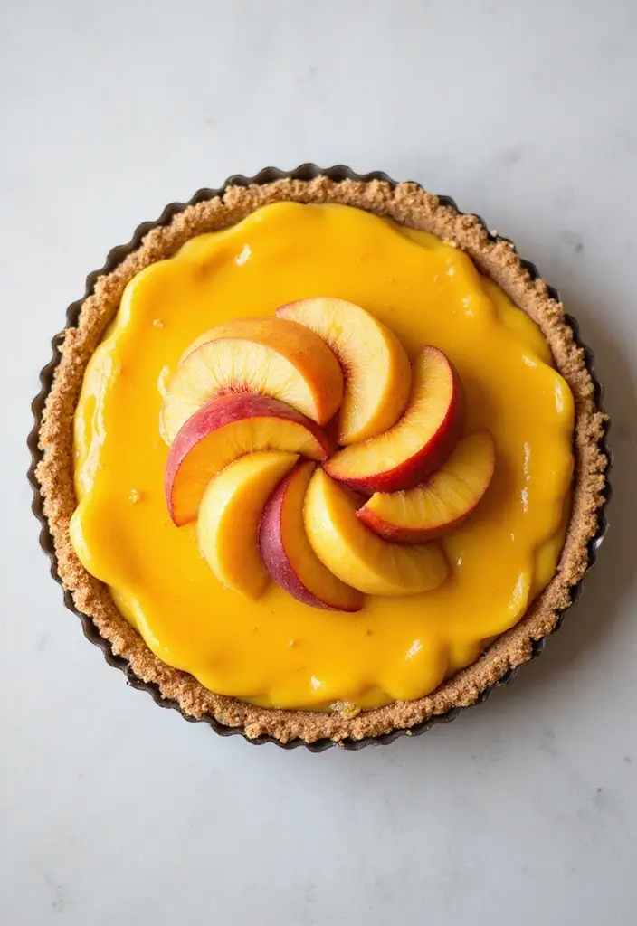 30 Spring Birthday Cake Ideas Full of Fresh Colors 4 30 Spring Birthday Cake Ideas Full of Fresh Colors - 4. Peach Mango No-Bake Pie
