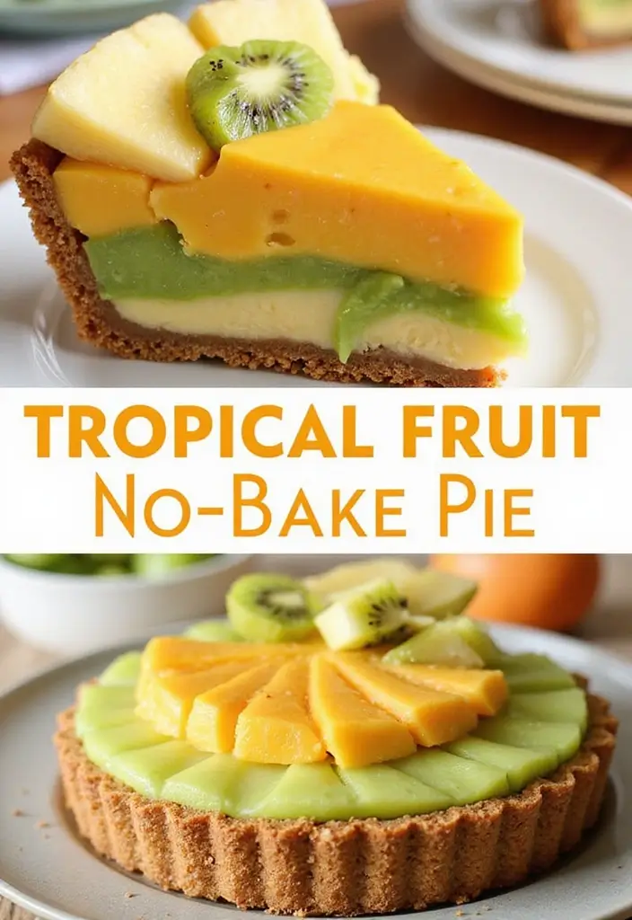 30 Spring Birthday Cake Ideas Full of Fresh Colors 7 30 Spring Birthday Cake Ideas Full of Fresh Colors - 7. Tropical Fruit No-Bake Pie
