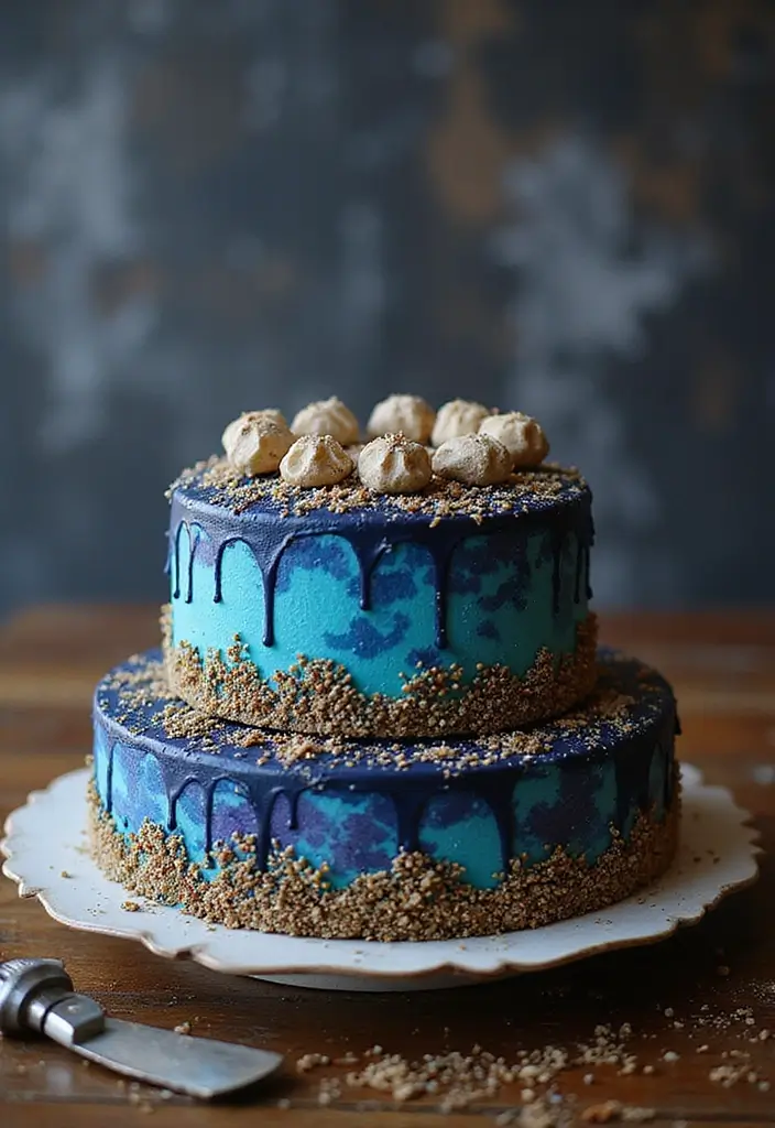 30 Star Wars Cake Ideas Every Fan Will Want at Their Party 10 30 Star Wars Cake Ideas Every Fan Will Want at Their Party - 10. Galactic Marble Cake