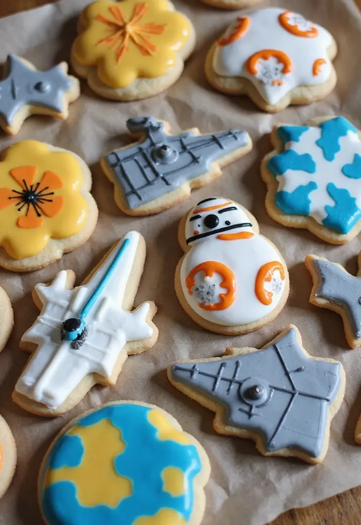 30 Star Wars Cake Ideas Every Fan Will Want at Their Party 14 30 Star Wars Cake Ideas Every Fan Will Want at Their Party - 14. Star Wars Themed Sugar Cookies