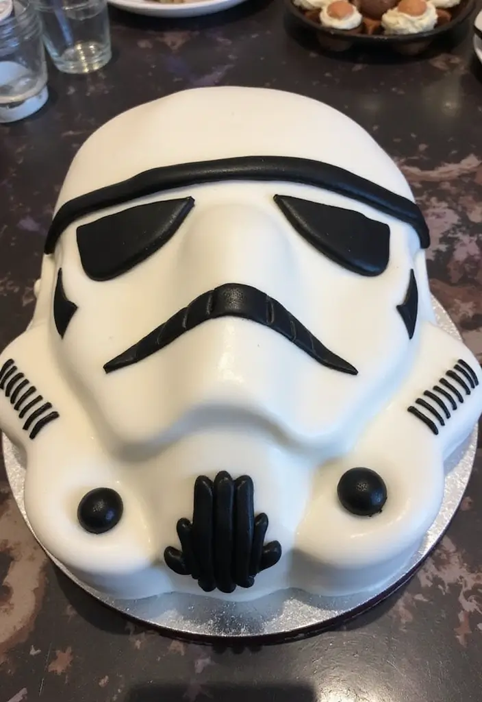 30 Star Wars Cake Ideas Every Fan Will Want at Their Party 2 30 Star Wars Cake Ideas Every Fan Will Want at Their Party - 2. Stormtrooper Vanilla Bean Cake
