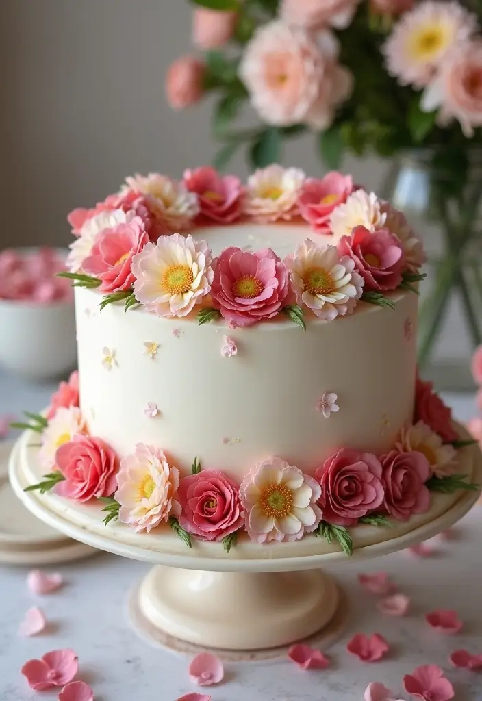 30 Star Wars Cake Ideas Every Fan Will Want at Their Party 20 30 Star Wars Cake Ideas Every Fan Will Want at Their Party - 20. Padmé Amidala’s Floral Cake