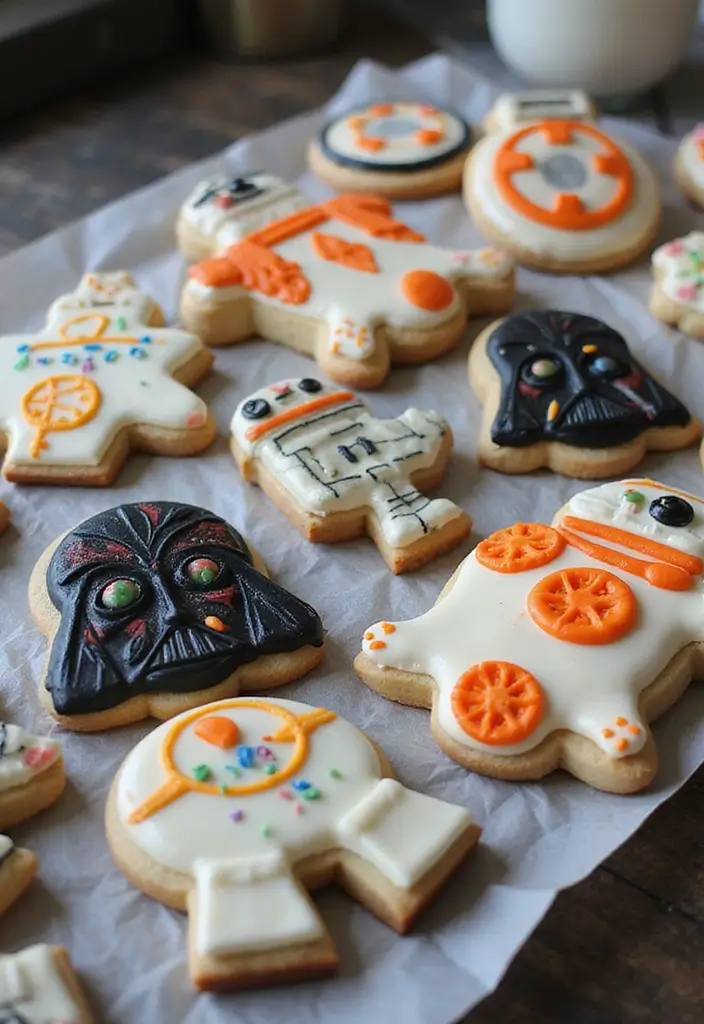 30 Star Wars Cake Ideas Every Fan Will Want at Their Party 28 30 Star Wars Cake Ideas Every Fan Will Want at Their Party - 28. Your Own Star Wars Cookies