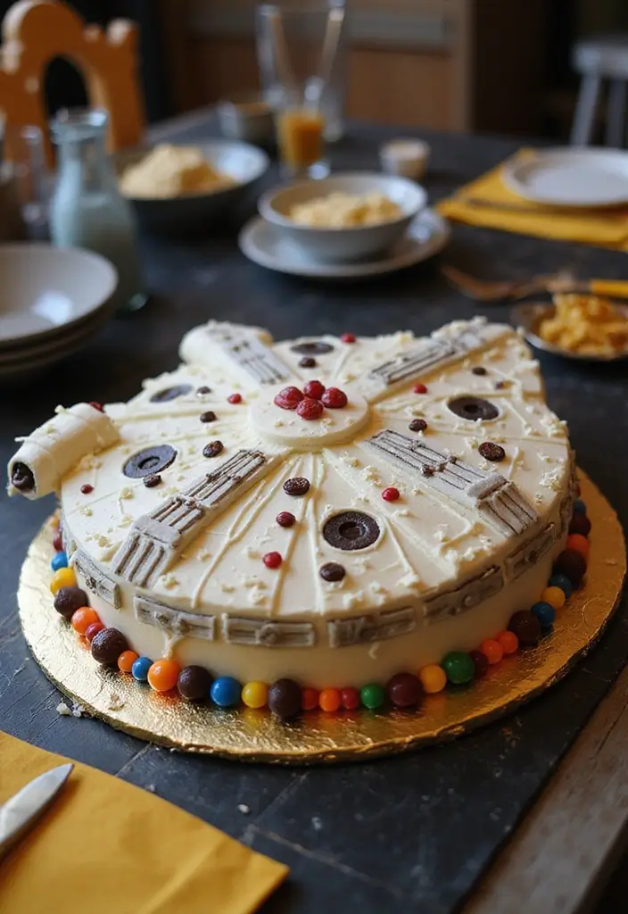 30 Star Wars Cake Ideas Every Fan Will Want at Their Party 5 30 Star Wars Cake Ideas Every Fan Will Want at Their Party - 5. Millennium Falcon Cake