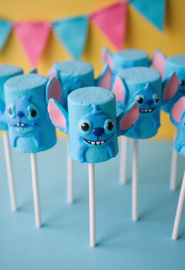 30 Stitch Birthday Cake Designs That Look Cute and Playful 25 30 Stitch Birthday Cake Designs That Look Cute and Playful - 25. Stitch Marshmallow Pops