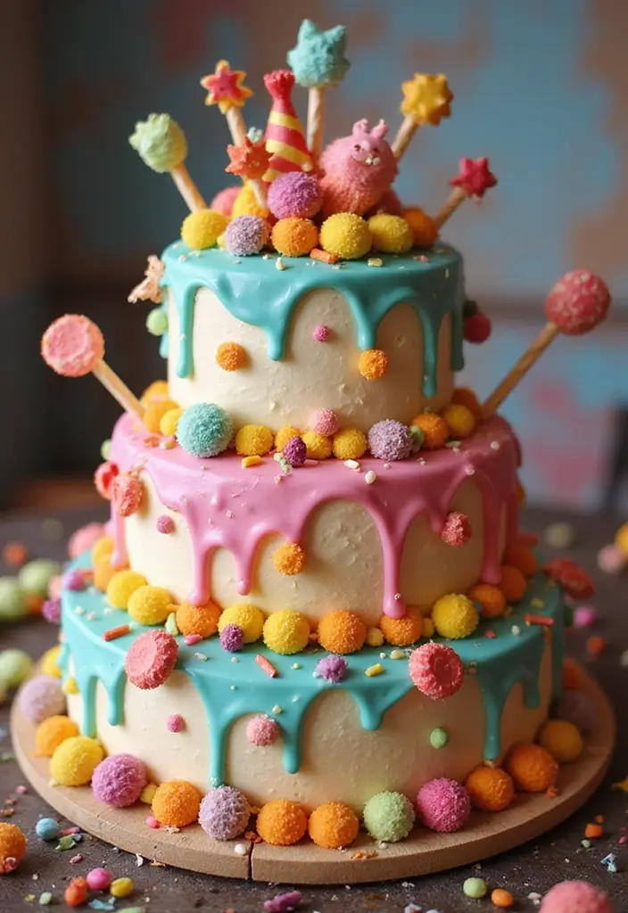 30 Unique 50th Birthday Cake Designs to Celebrate in Style 20 30 Unique 50th Birthday Cake Designs to Celebrate in Style - 20. Carnival Cake
