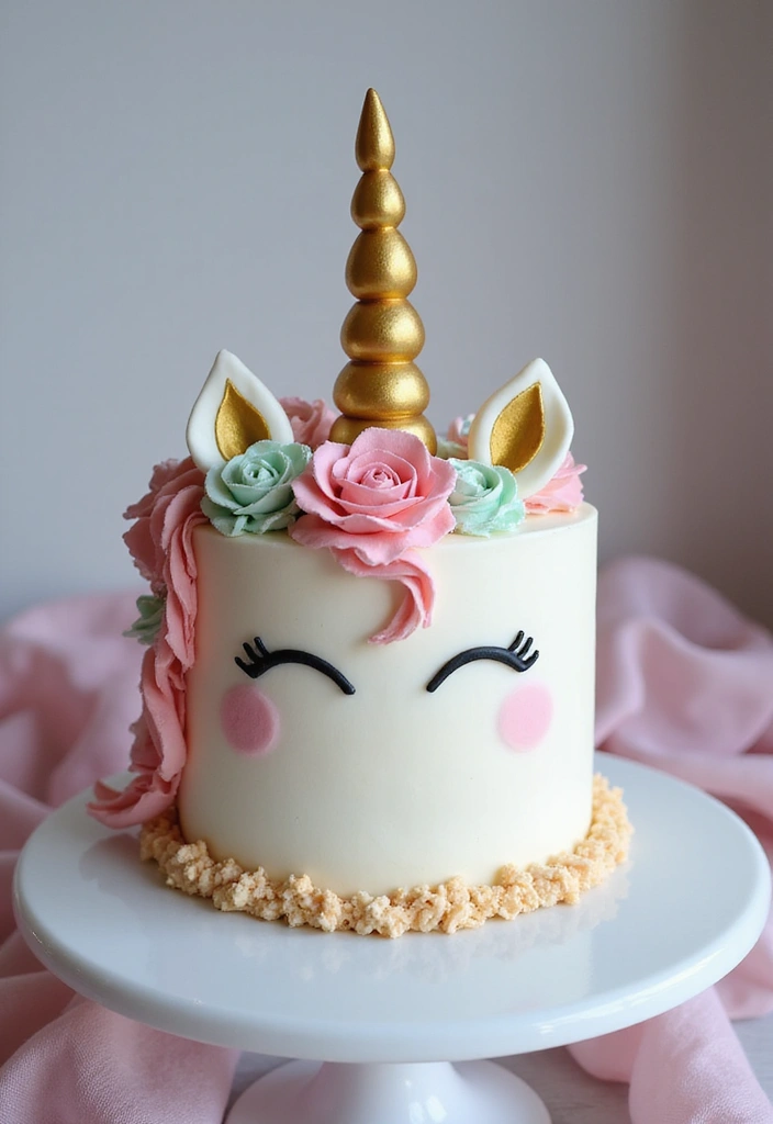30 Unique 50th Birthday Cake Designs to Celebrate in Style 26 30 Unique 50th Birthday Cake Designs to Celebrate in Style - 26. Unicorn Cake