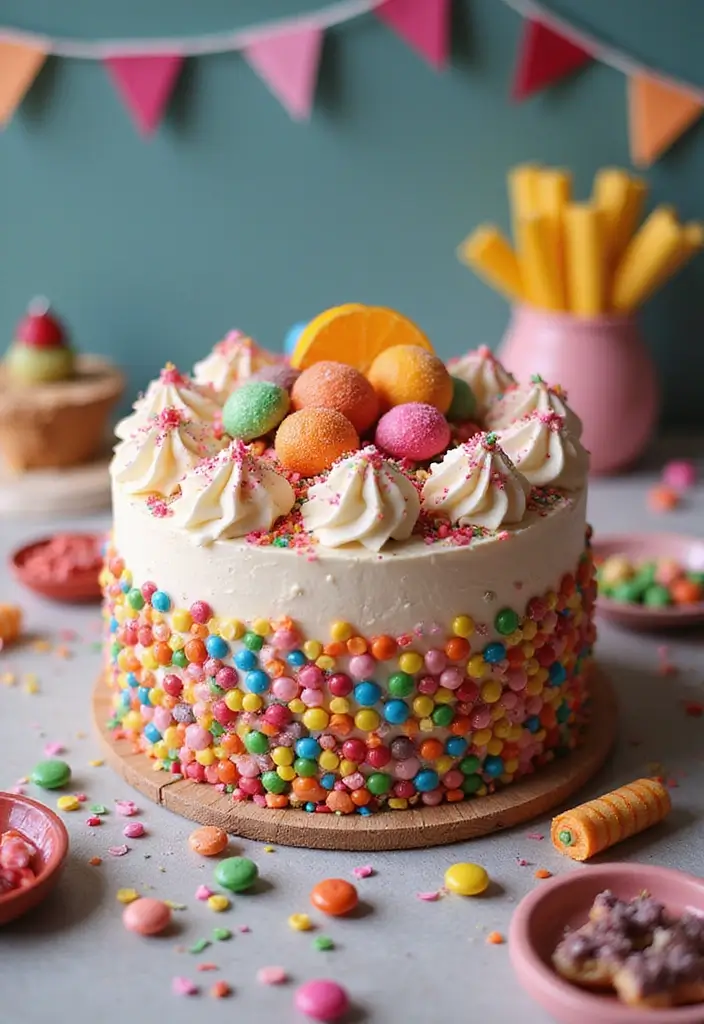 30 Unique 50th Birthday Cake Designs to Celebrate in Style 27 30 Unique 50th Birthday Cake Designs to Celebrate in Style - 27. Candy Land Cake