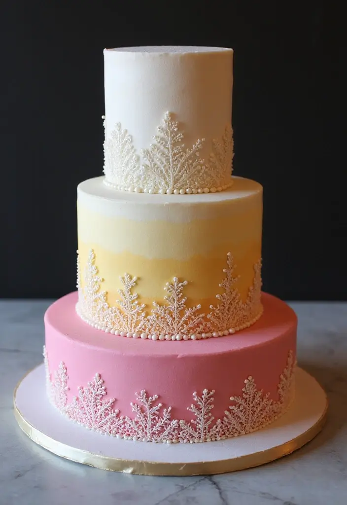 30 Unique 50th Birthday Cake Designs to Celebrate in Style 7 30 Unique 50th Birthday Cake Designs to Celebrate in Style - 7. Elegant Ombre Cake