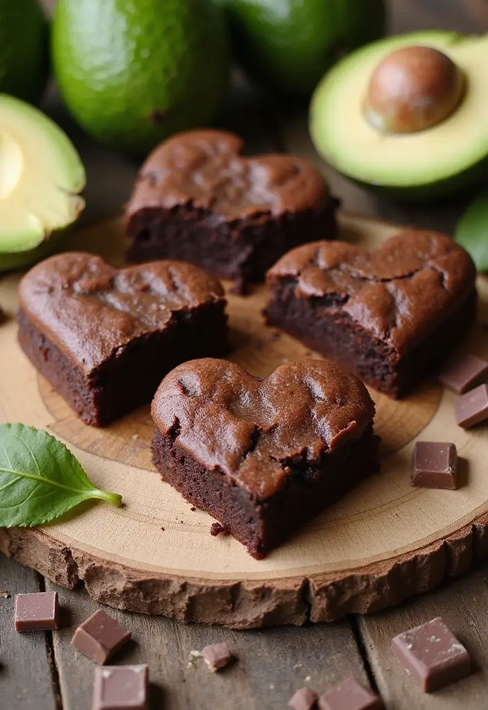 30 Valentine’s Day Baking Ideas to Sweeten Your Celebration 1 30 Valentine’s Day Baking Ideas to Sweeten Your Celebration - 1. Heart-Shaped Avocado Brownies