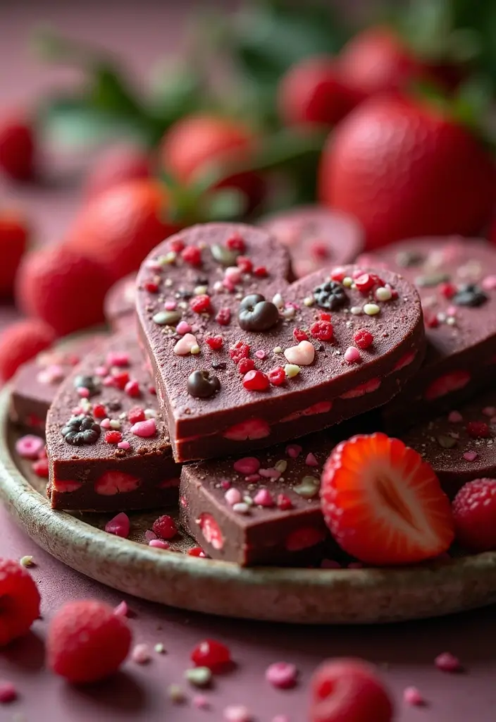 30 Valentine’s Day Baking Ideas to Sweeten Your Celebration 15 30 Valentine’s Day Baking Ideas to Sweeten Your Celebration - 15. Sweetheart Chocolate Bark