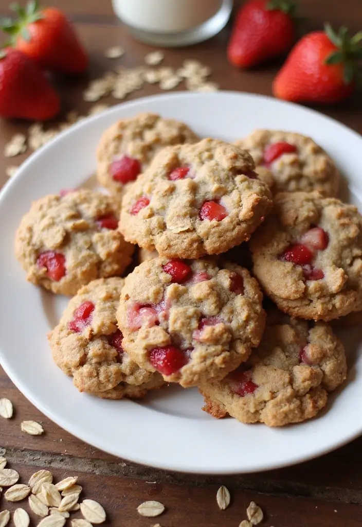 30 Valentine’s Day Baking Ideas to Sweeten Your Celebration 2 30 Valentine’s Day Baking Ideas to Sweeten Your Celebration - 2. Strawberry Oatmeal Cookies