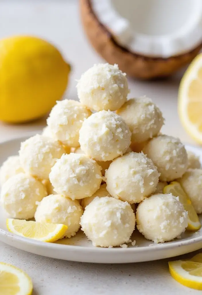 30 Valentine’s Day Baking Ideas to Sweeten Your Celebration 23 30 Valentine’s Day Baking Ideas to Sweeten Your Celebration - 23. Lemon Coconut Energy Bites