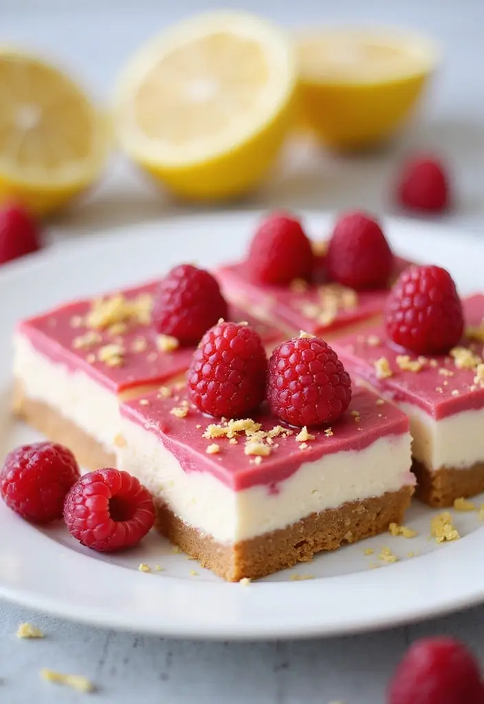 30 Valentine’s Day Baking Ideas to Sweeten Your Celebration 27 30 Valentine’s Day Baking Ideas to Sweeten Your Celebration - 27. Raspberry Lemon Cheesecake Bars