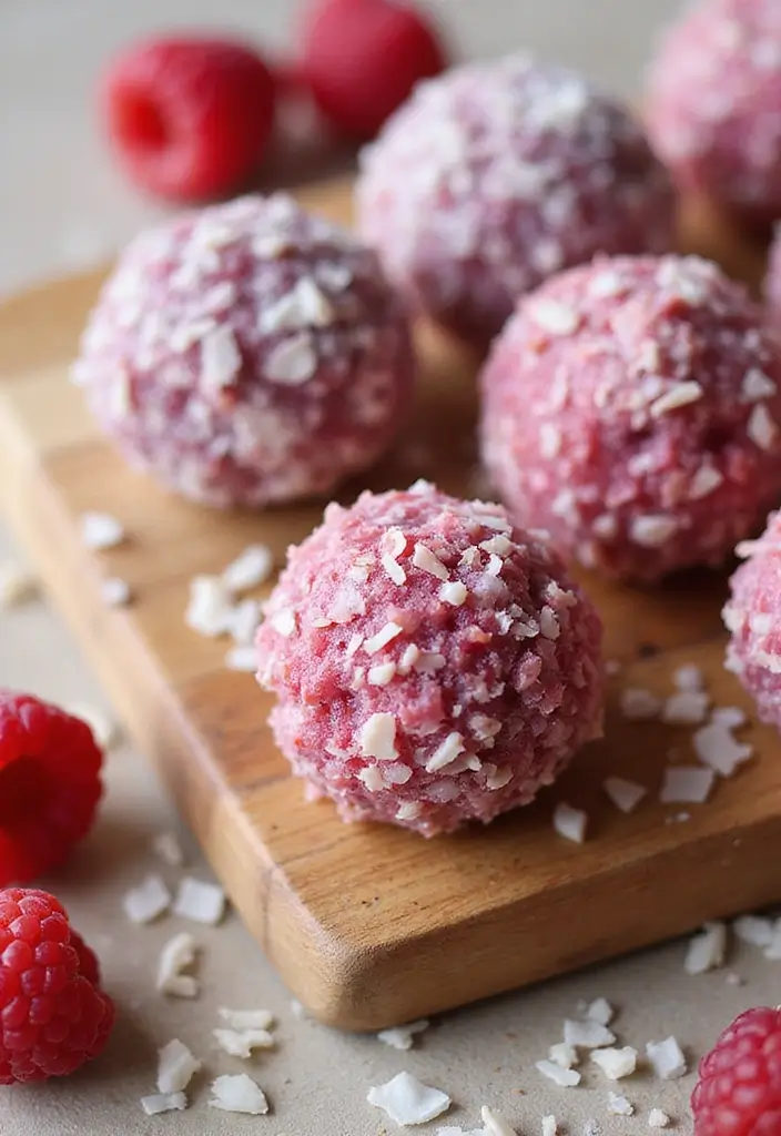 30 Valentine’s Day Baking Ideas to Sweeten Your Celebration 9 30 Valentine’s Day Baking Ideas to Sweeten Your Celebration - 9. Raspberry Coconut Energy Balls