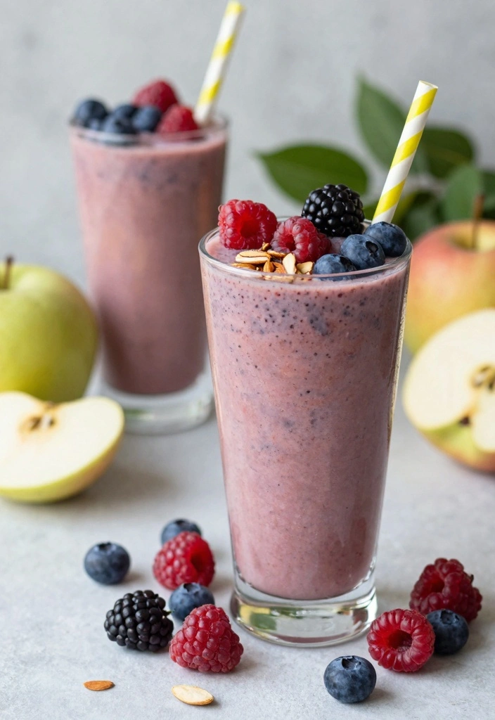 10 Apple Vodka Recipes for Crisp Bright Fruity Cocktails - 10. Apple Vodka Berry Smoothie