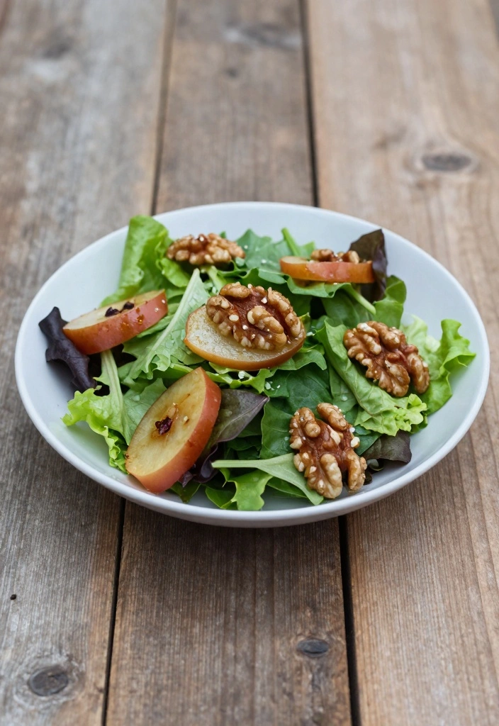 10 Apple and Walnut Recipes for Crunchy Sweet Autumn Flavor - 1. Caramelized Apple and Walnut Salad