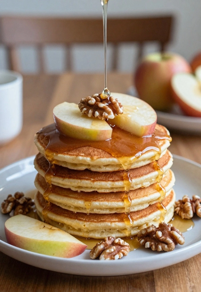 10 Apple and Walnut Recipes for Crunchy Sweet Autumn Flavor - 10. Apple Walnut Pancakes