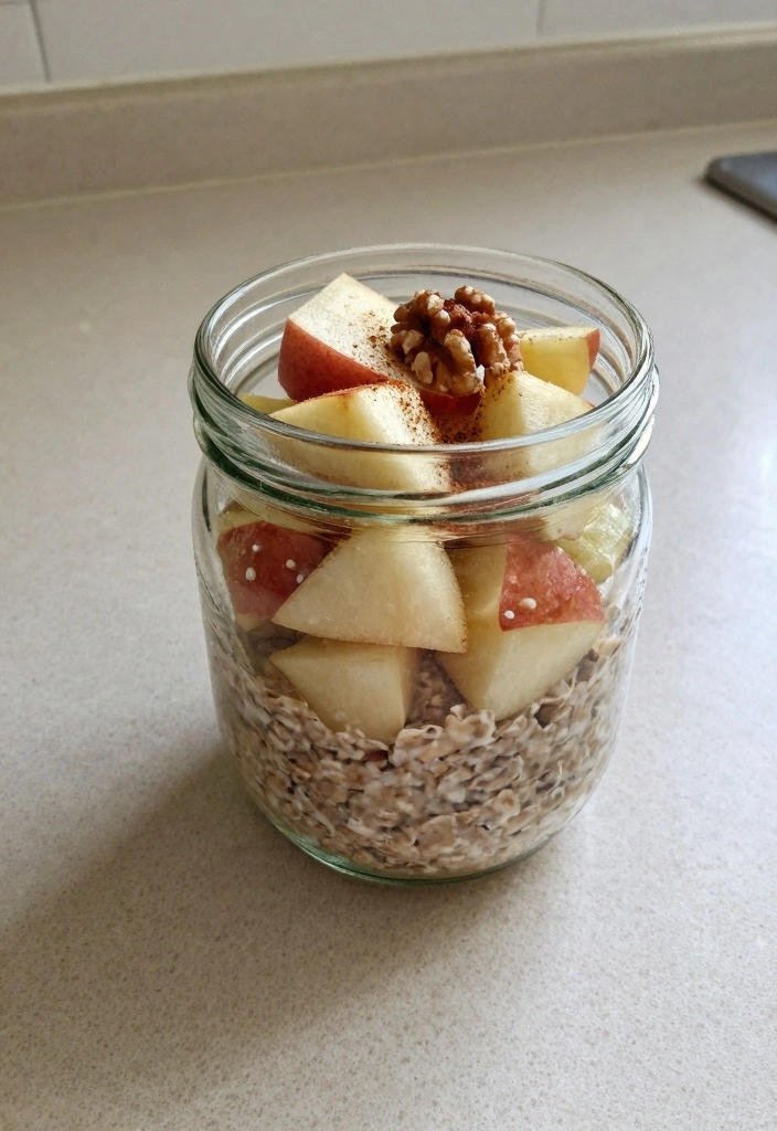 10 Apple and Walnut Recipes for Crunchy Sweet Autumn Flavor - 2. Apple Walnut Overnight Oats