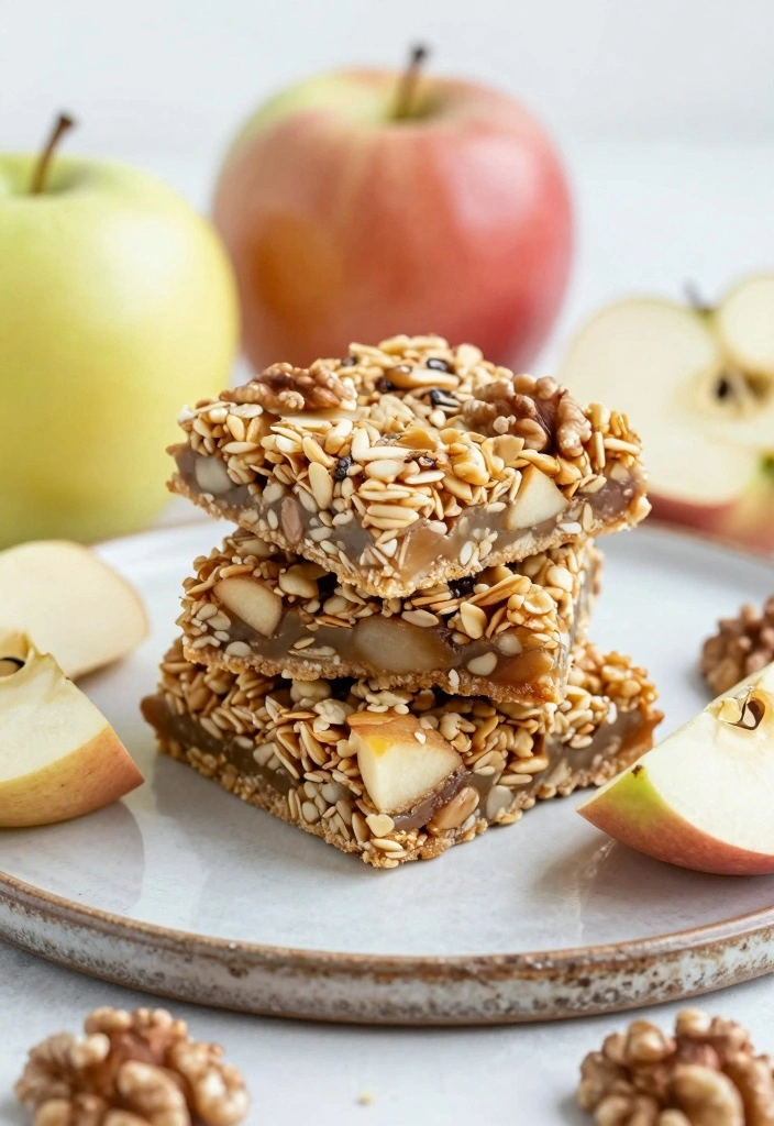 10 Apple and Walnut Recipes for Crunchy Sweet Autumn Flavor - 5. Apple Walnut Granola Bars