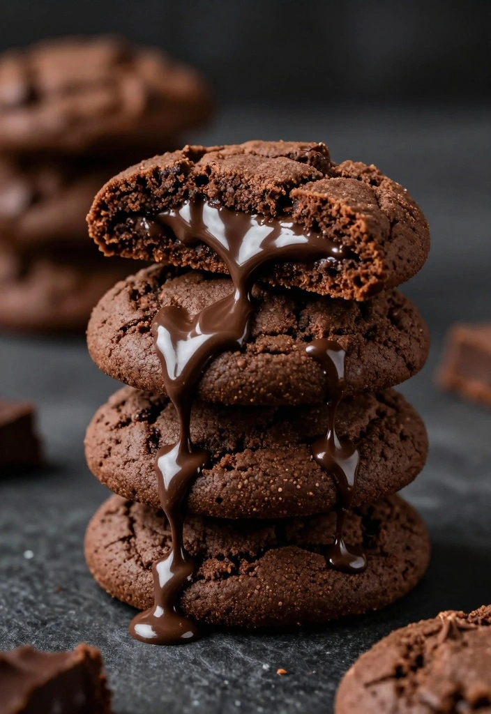 10 Chewy Cookie Recipes for Perfect Soft Bendable Texture - 10. Gluten-Free Double Chocolate Cookies