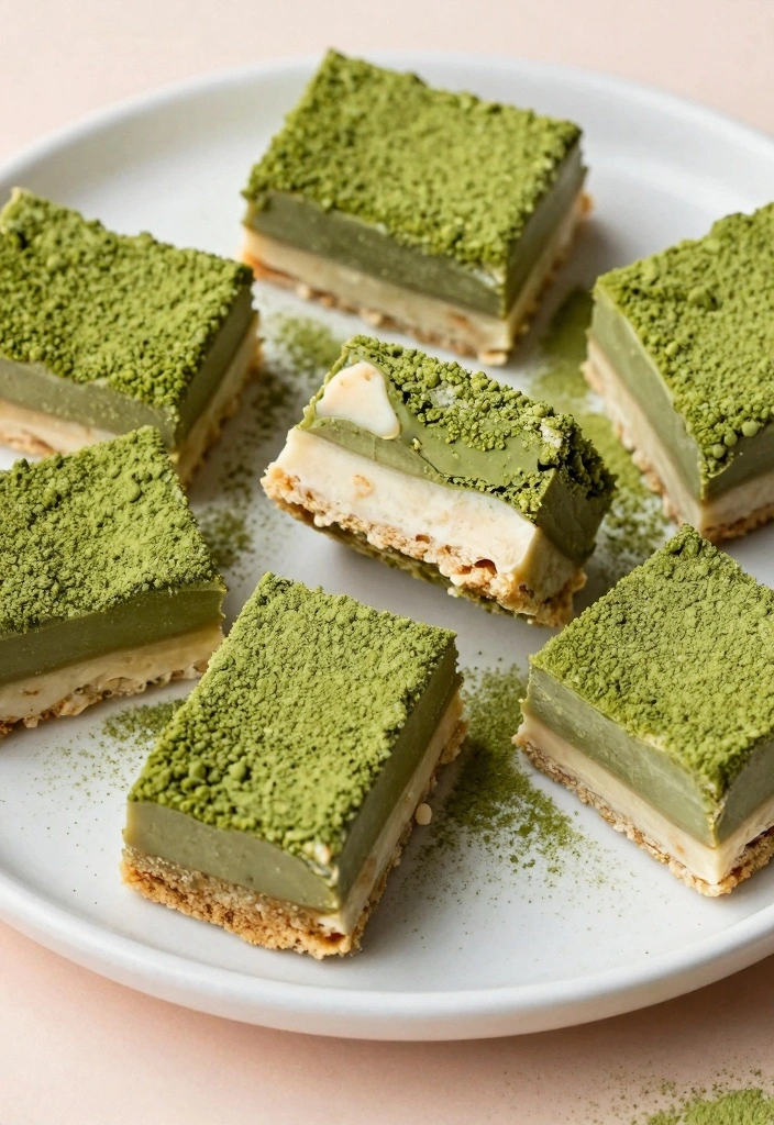 10 Cookie Bar Recipes for Easy Chewy Crowd Friendly Desserts - 10. Matcha White Chocolate Cookie Bars