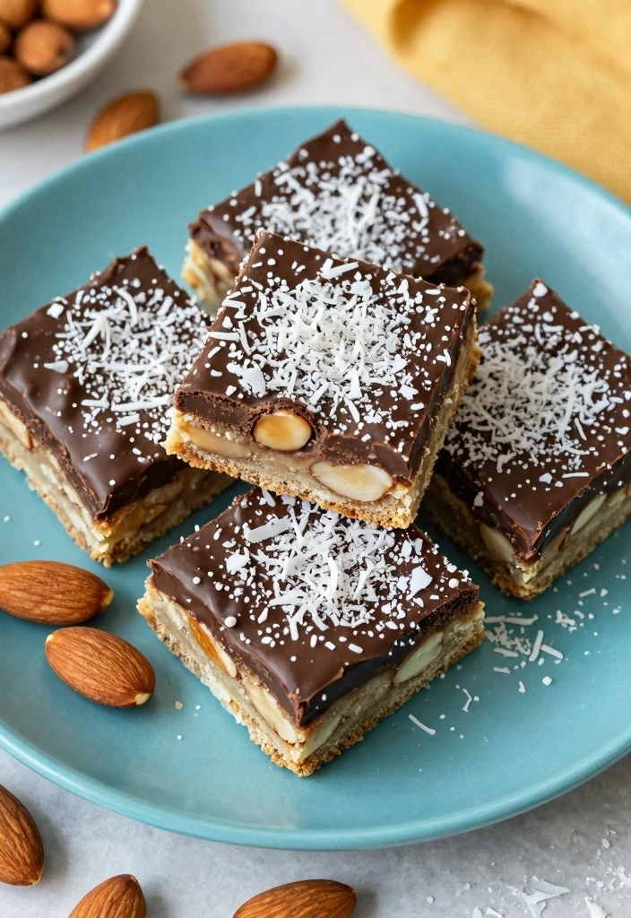 10 Cookie Bar Recipes for Easy Chewy Crowd Friendly Desserts - 2. Almond Joy Cookie Bars