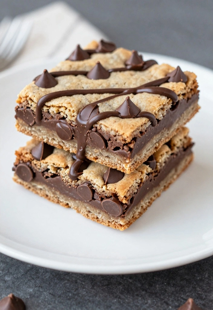 10 Cookie Bar Recipes for Easy Chewy Crowd Friendly Desserts - 7. Double Chocolate Chip Cookie Bars