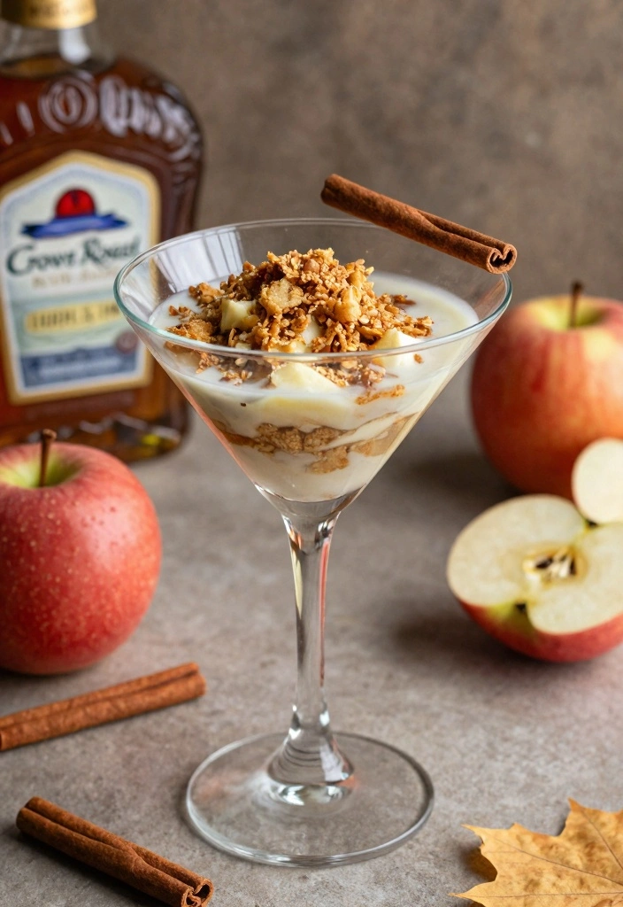 10 Crown Royal Apple Drink Recipes for Smooth Sweet Apple Cocktails - 2. Apple Crisp Martini