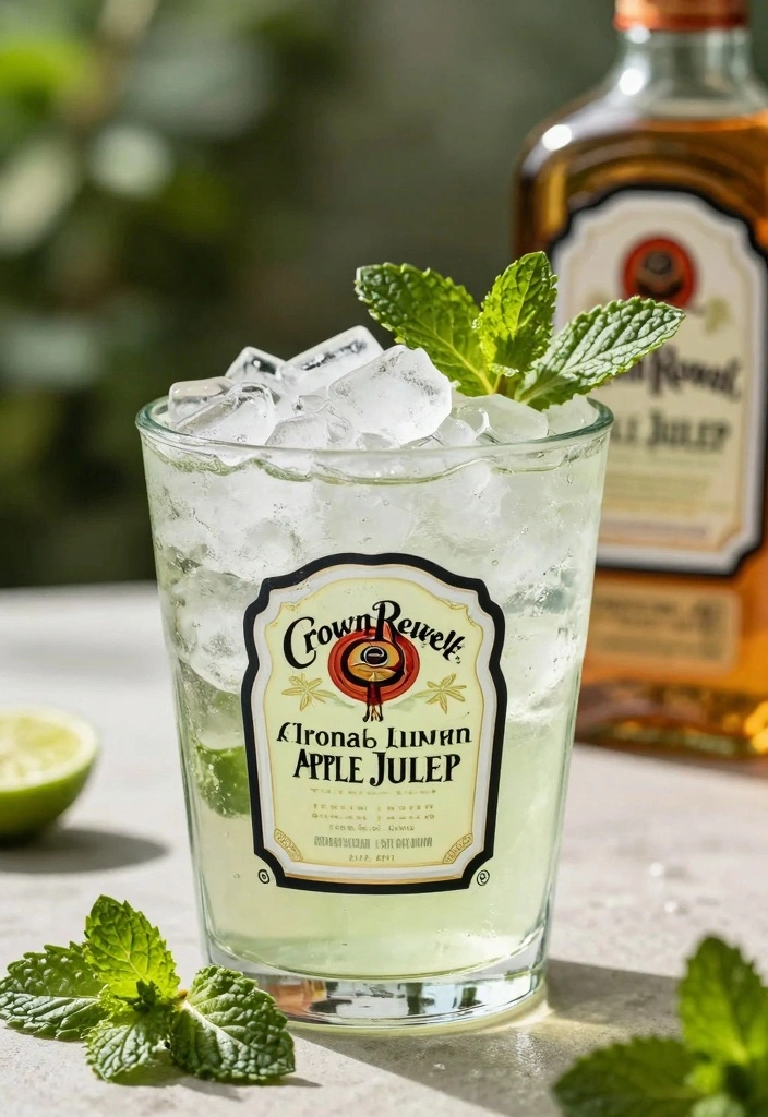 10 Crown Royal Apple Drink Recipes for Smooth Sweet Apple Cocktails - 5. Crown Royal Apple Julep