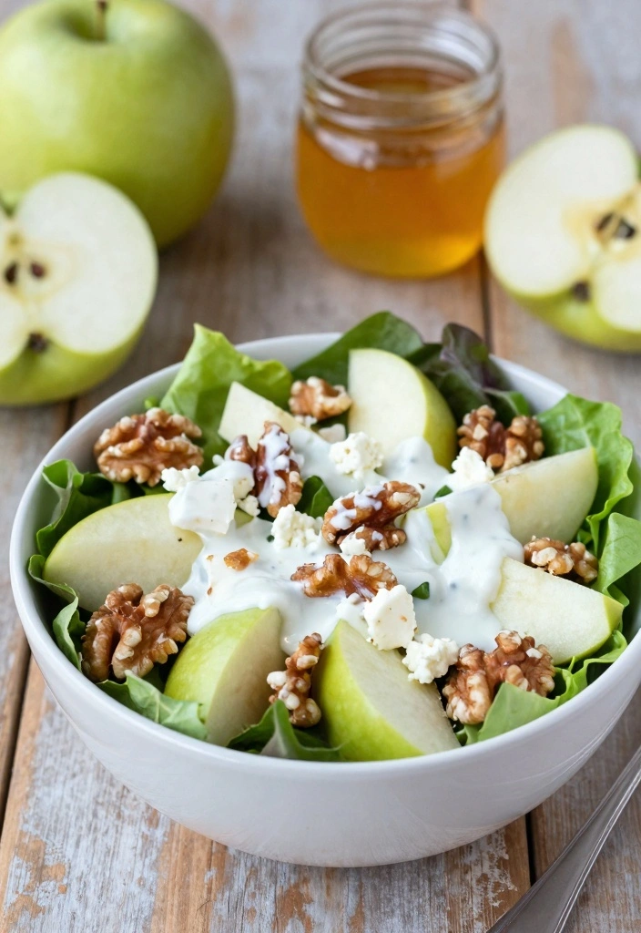 10 Granny Smith Apple Recipes for Crisp Tart Sweet Dishes - 3. Granny Smith Apple Salad with Honey Yogurt Dressing