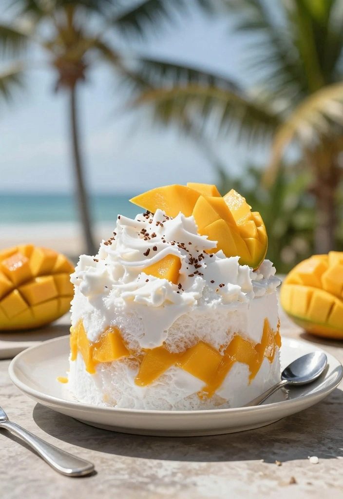 10 Ice Box Cake Recipes for Cool Creamy No Bake Desserts - 6. Tropical Mango Coconut Ice Box Cake