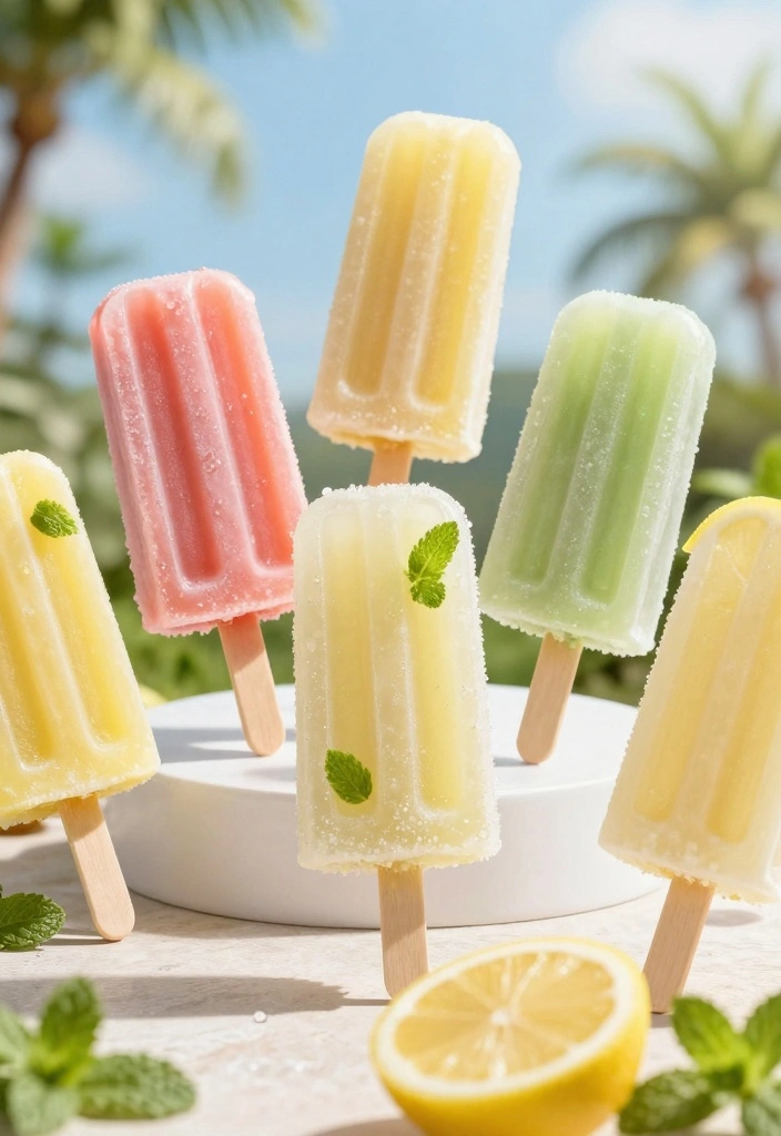 10 Mint Dessert Recipes for Cool Refreshing Sweet Treats - 6. Mint Lemonade Popsicles