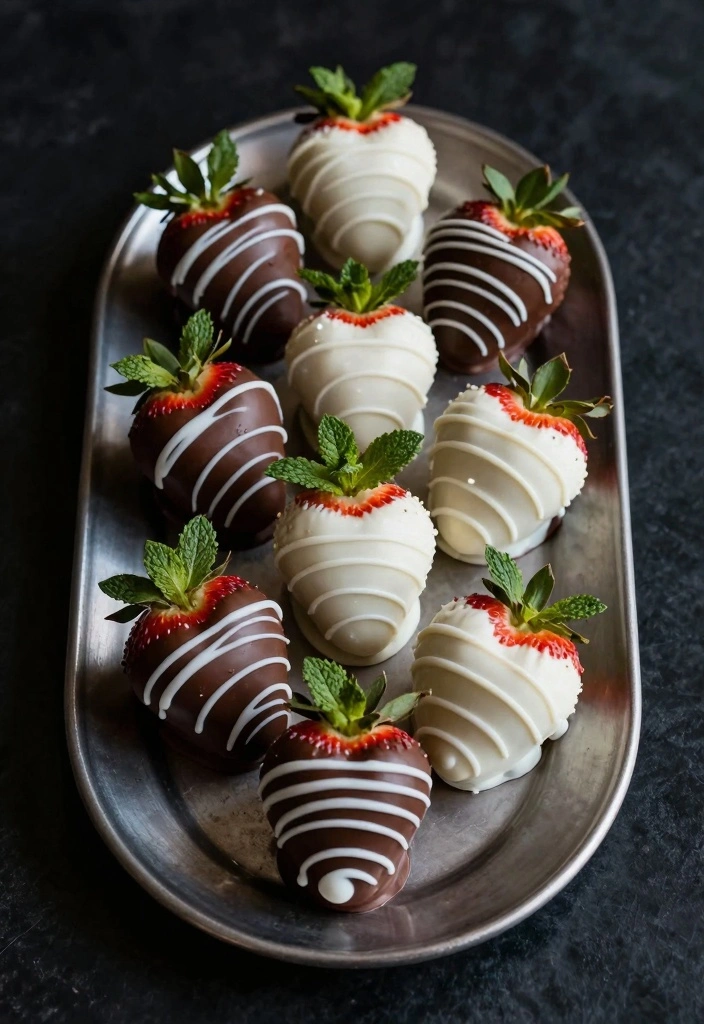 10 Mint Dessert Recipes for Cool Refreshing Sweet Treats - 9. Mint Infused Chocolate Dipped Strawberries