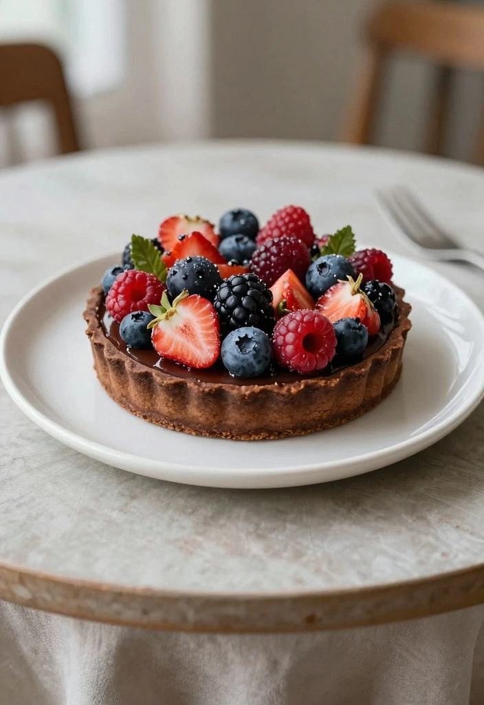 10 Raw Dessert Recipes for Fresh No Bake Healthy Treats - 10. Raw Chocolate Berry Tart