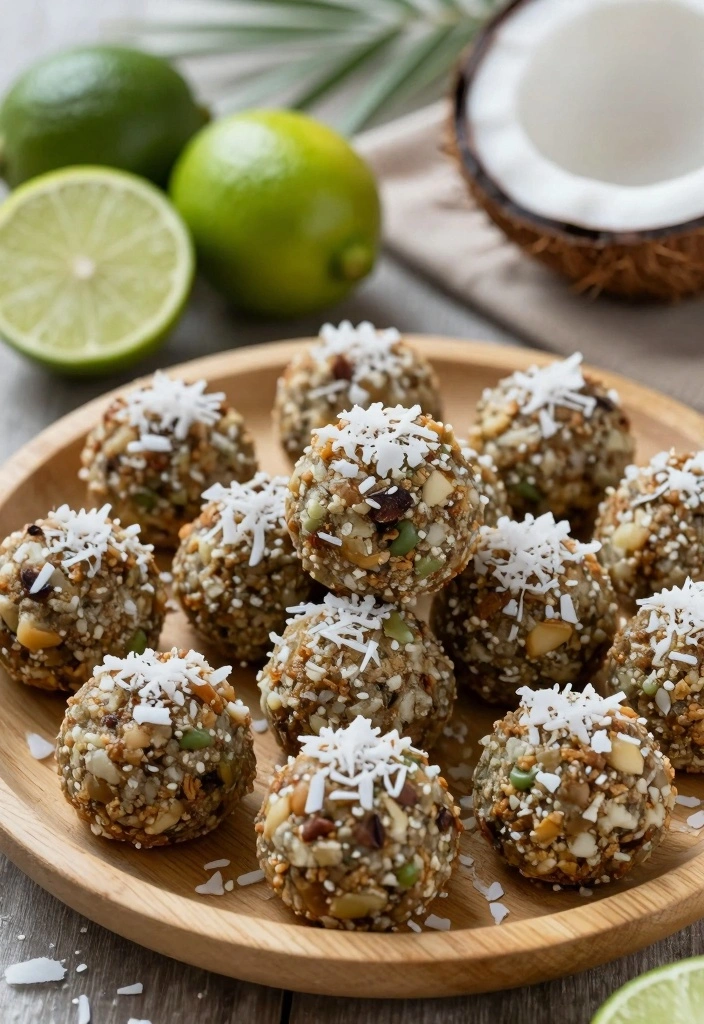 10 Raw Dessert Recipes for Fresh No Bake Healthy Treats - 2. Coconut Lime Energy Bites