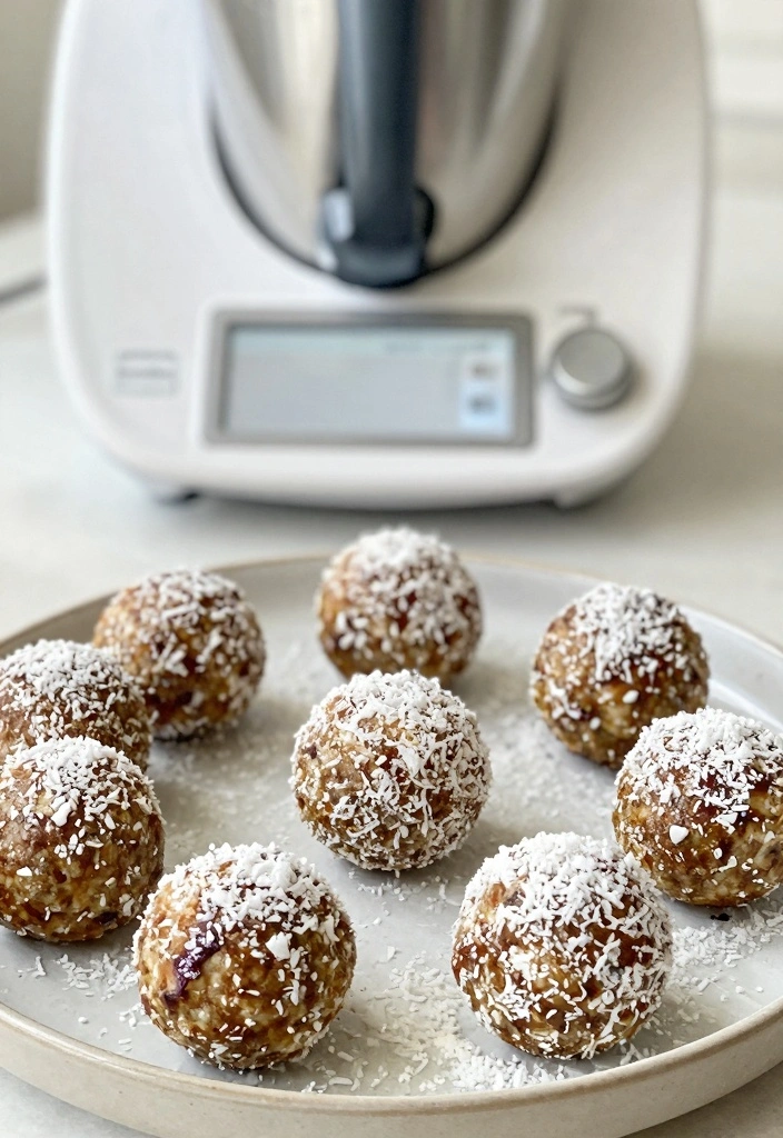 10 Thermomix Sweet Baking Recipes for Quick Easy Treats - 10. No-Bake Coconut Energy Balls