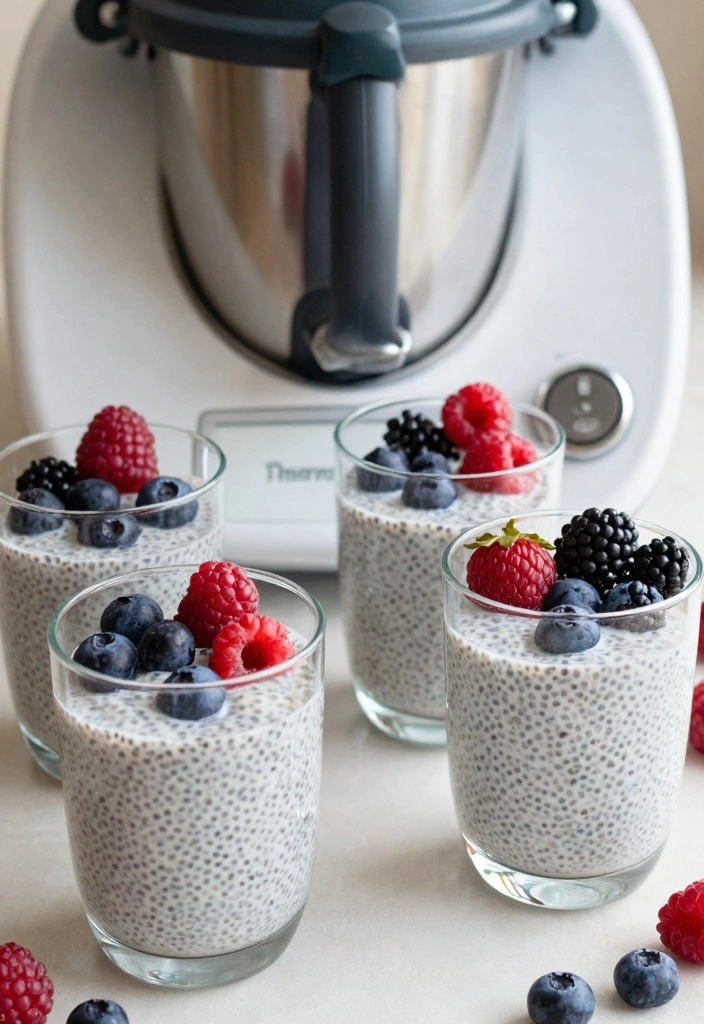 10 Thermomix Sweet Baking Recipes for Quick Easy Treats - 4. Chia Seed Pudding Cups