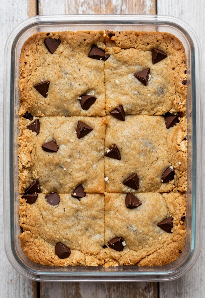 10 Tupperware Baking Recipes for Easy Mix Store and Serve Treats - 1. Chocolate Chip Cookie Bars
