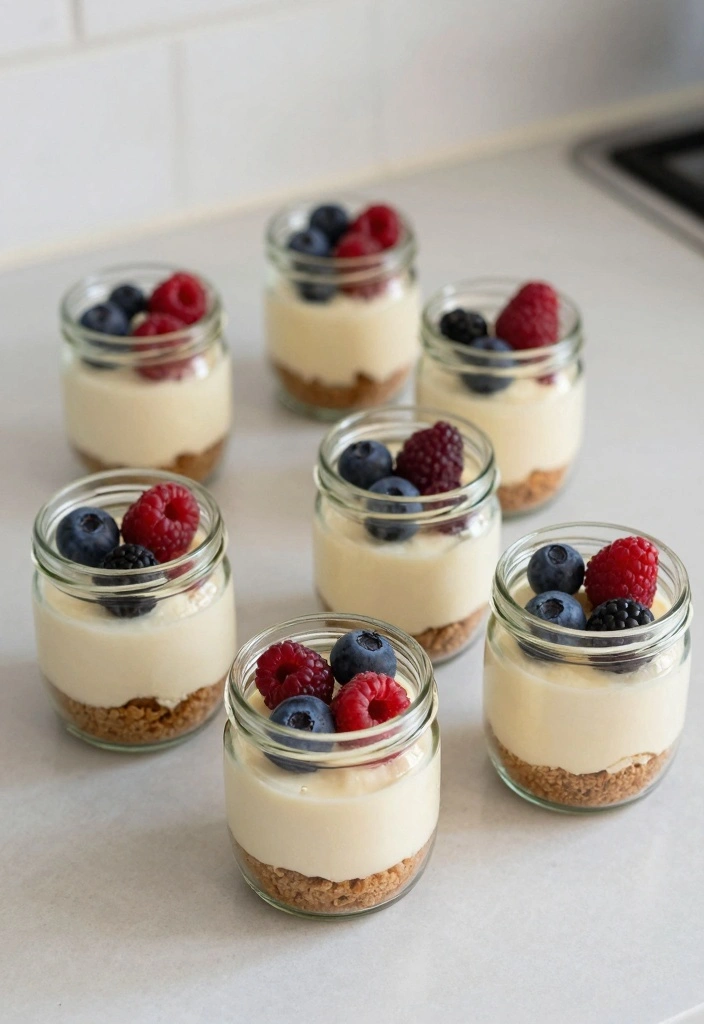 10 Tupperware Baking Recipes for Easy Mix Store and Serve Treats - 2. No-Bake Cheesecake Jars