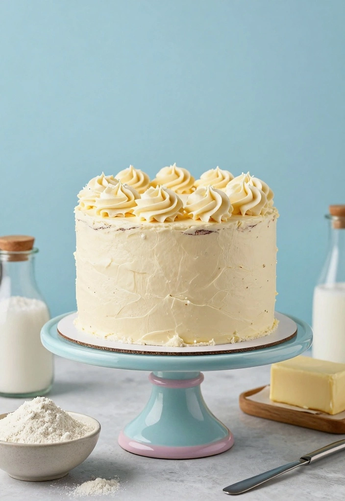 10 Two Layer Cake Recipes for Pretty Simple Homemade Stacking - 1. Classic Vanilla Buttercream Cake