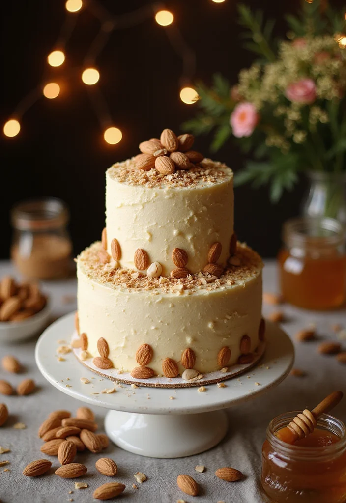 10 Two Layer Cake Recipes for Simple Beautiful Celebration Bakes - 9. Honey Almond Cake
