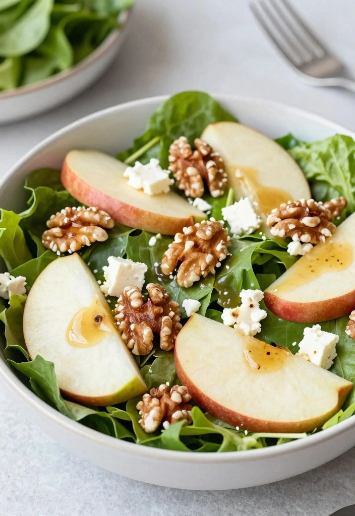 10 Unpeeled Apple Recipes for Easy Natural Rustic Dishes - 3. Spiced Apple and Walnut Salad
