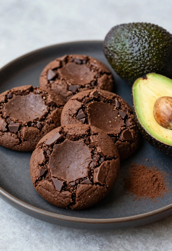 10 Vegetarian Cookie Recipes for Simple Egg Free Sweetness - 6. Chocolate Avocado Cookies