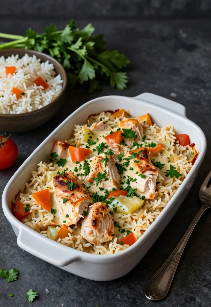 10 White Baking Dish Recipes for Warm Comforting Baked Meals - 1. Classic Chicken and Rice Casserole