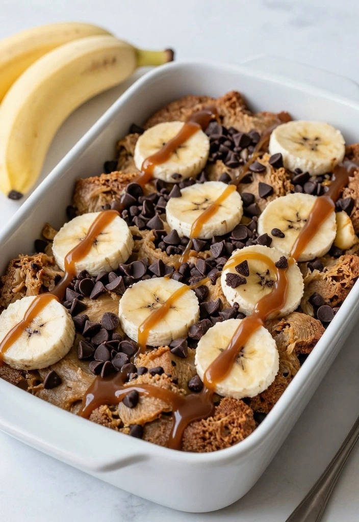 10 White Baking Dish Recipes for Warm Comforting Baked Meals - 10. Chocolate Chip Banana Bread Pudding