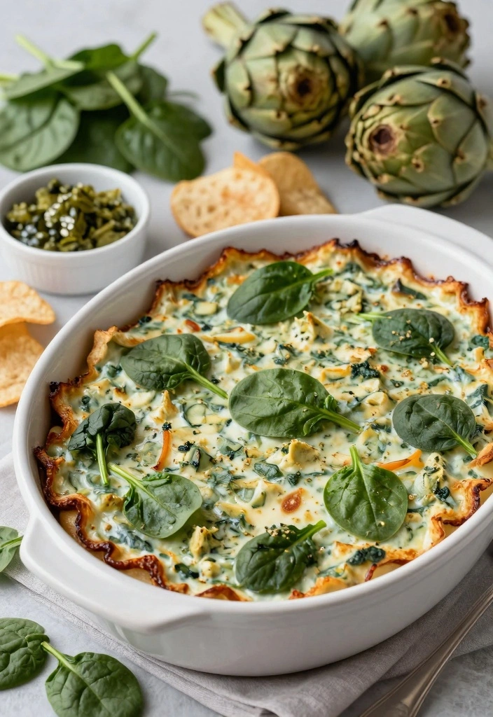 10 White Baking Dish Recipes for Warm Comforting Baked Meals - 4. Spinach and Artichoke Dip Casserole