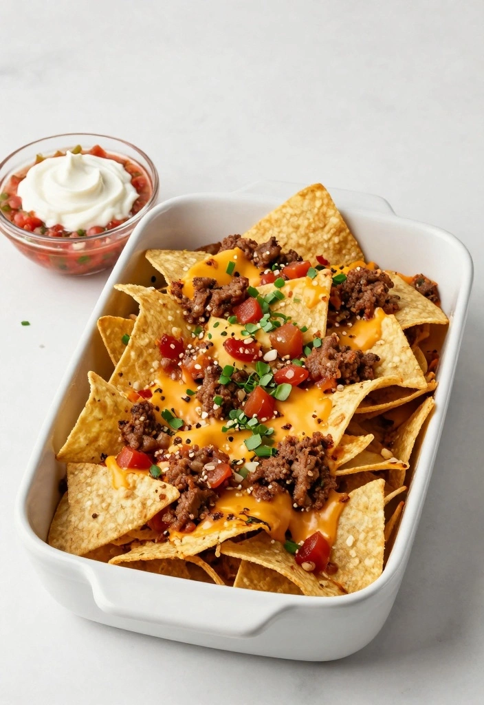 10 White Baking Dish Recipes for Warm Comforting Baked Meals - 7. Loaded Nacho Casserole